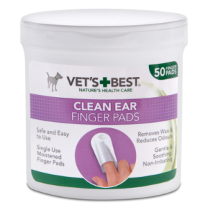 Vets Best Ear Finger Pads 50 бр почистващи напръстници за уши, с Алое